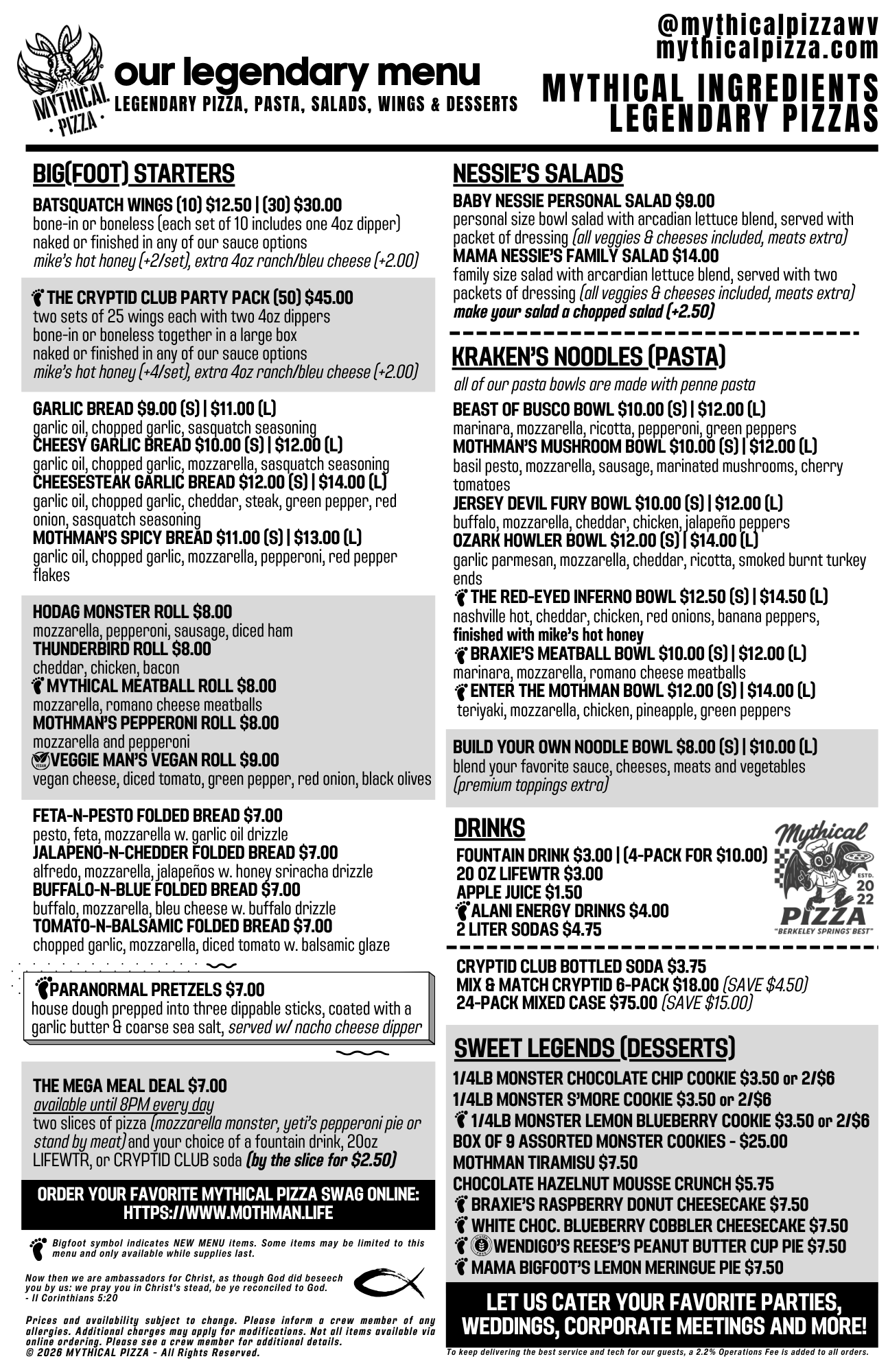 Menu Page Two