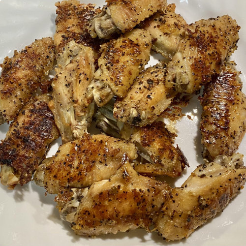 Batsquatch wings seasoned with a dry rub